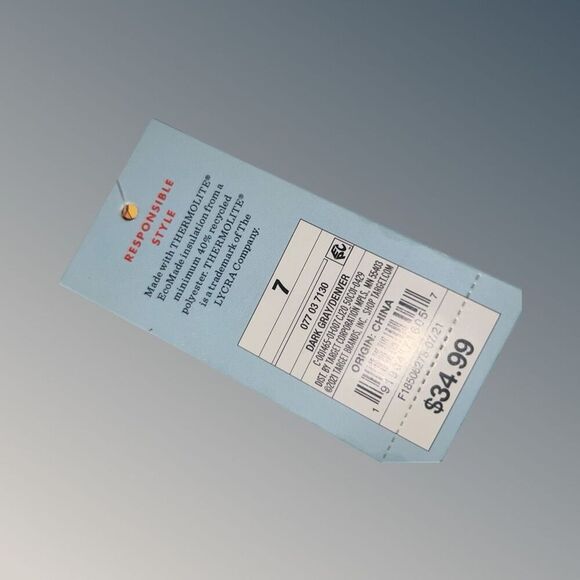 NWT Toddler Cat & Jack Gray Green Denver Slip On Winter Boots Size 7 - Picture 4 of 8